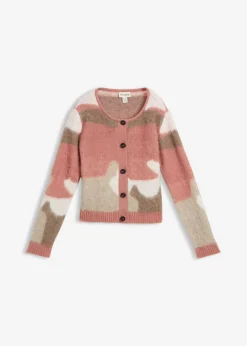 Chaqueta de punto estampada con botones