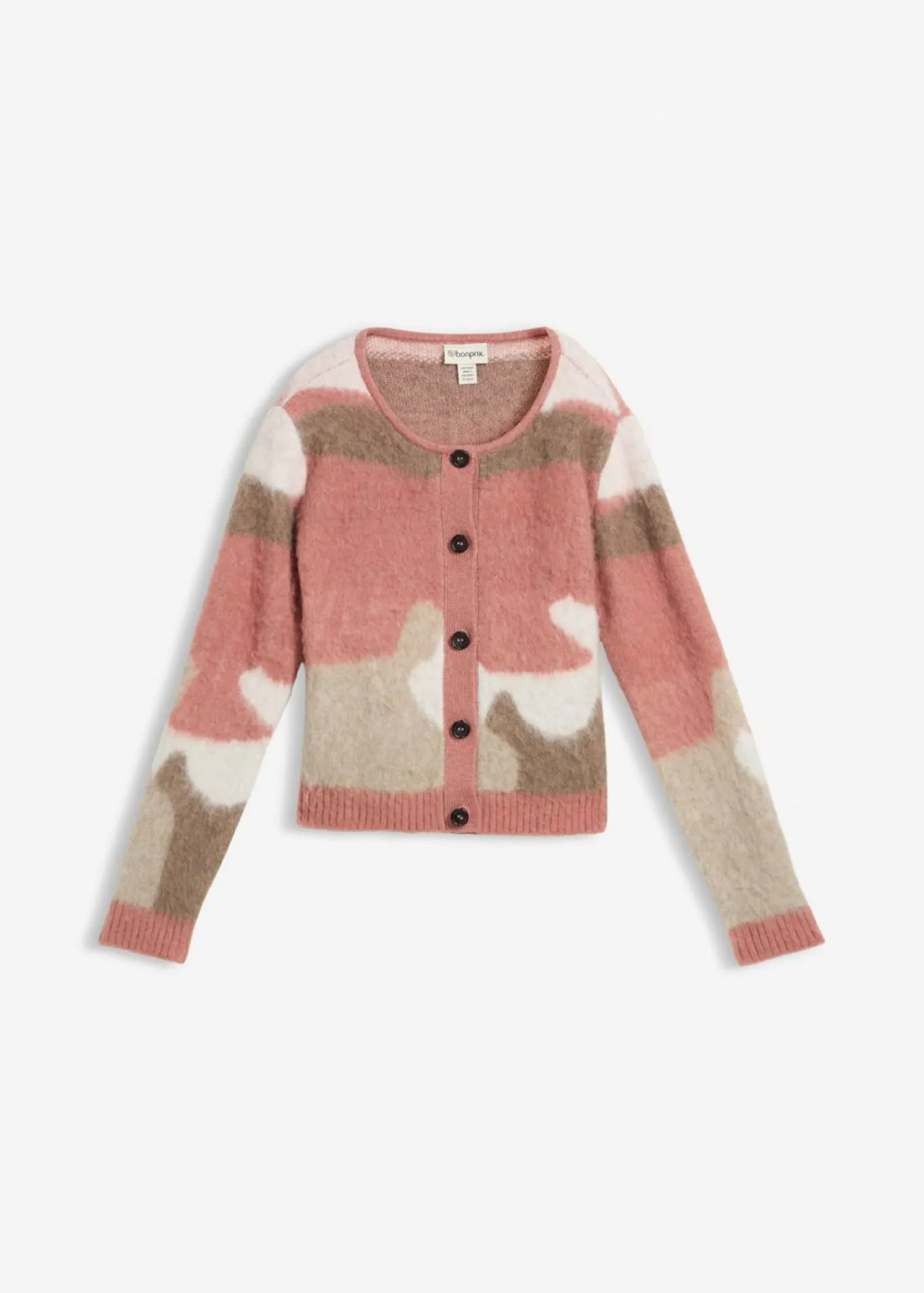 Chaqueta de punto estampada con botones
