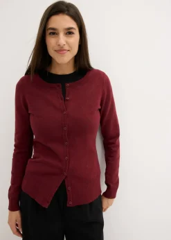Chaqueta de punto fino con algodón reciclado