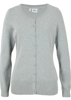 Chaqueta de punto fino con algodón reciclado