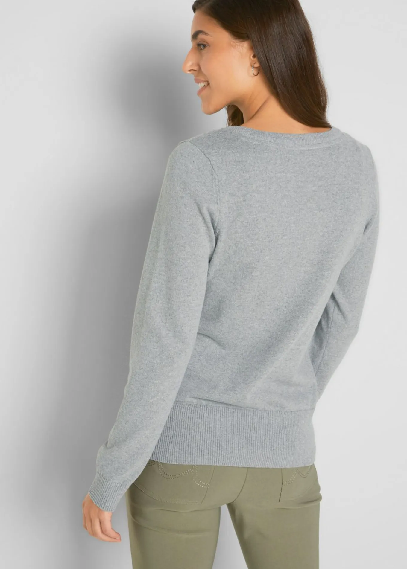 Chaqueta de punto fino con algodón reciclado
