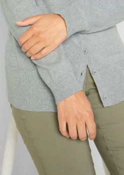Chaqueta de punto fino con algodón reciclado