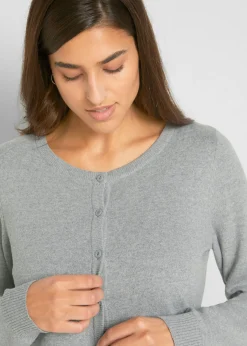 Chaqueta de punto fino con algodón reciclado