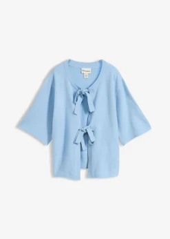 Chaqueta de punto fino con lazo