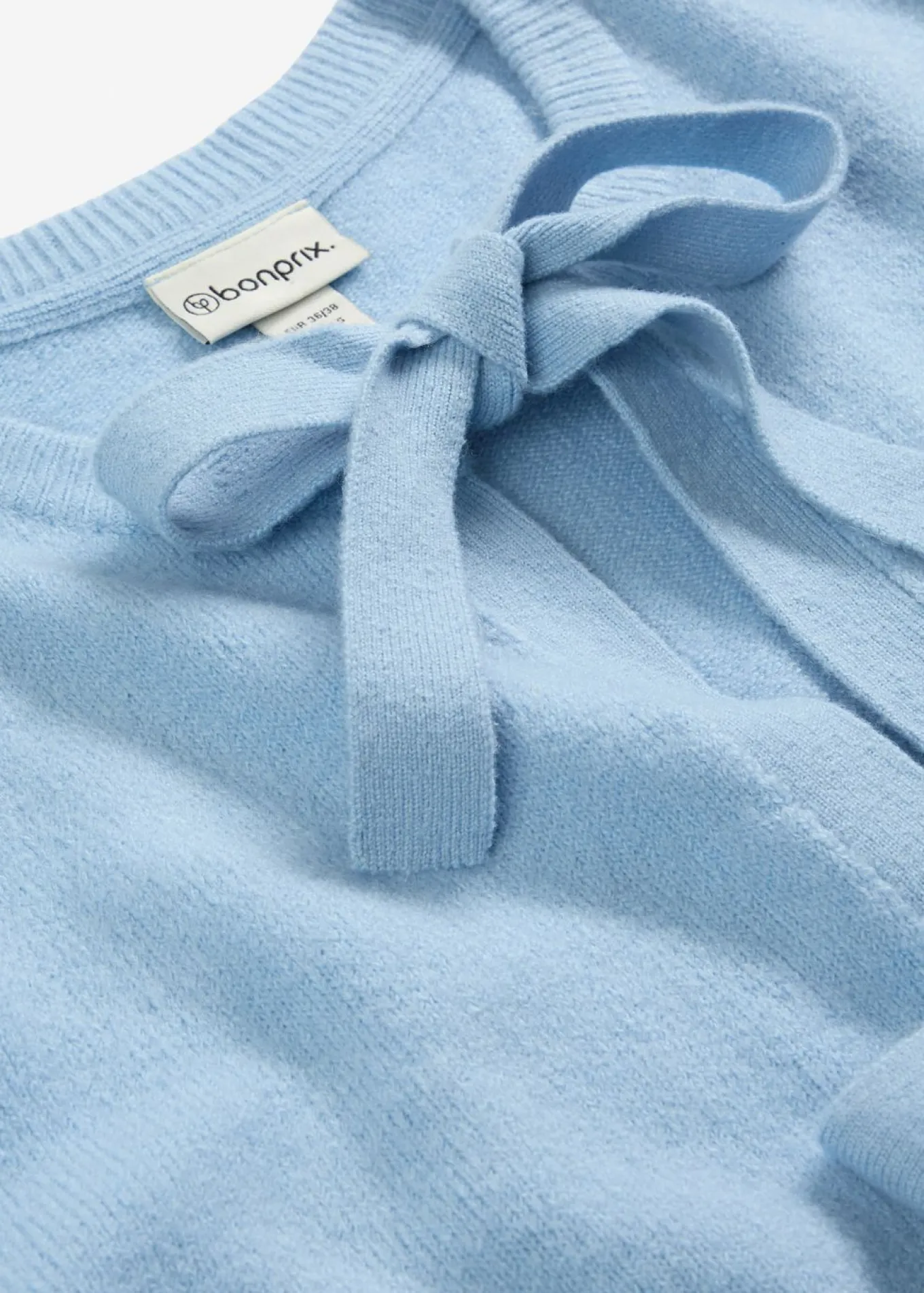 Chaqueta de punto fino con lazo