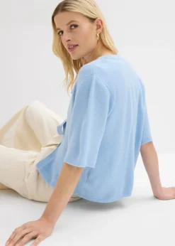 Chaqueta de punto fino con lazo