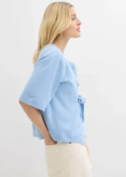 Chaqueta de punto fino con lazo
