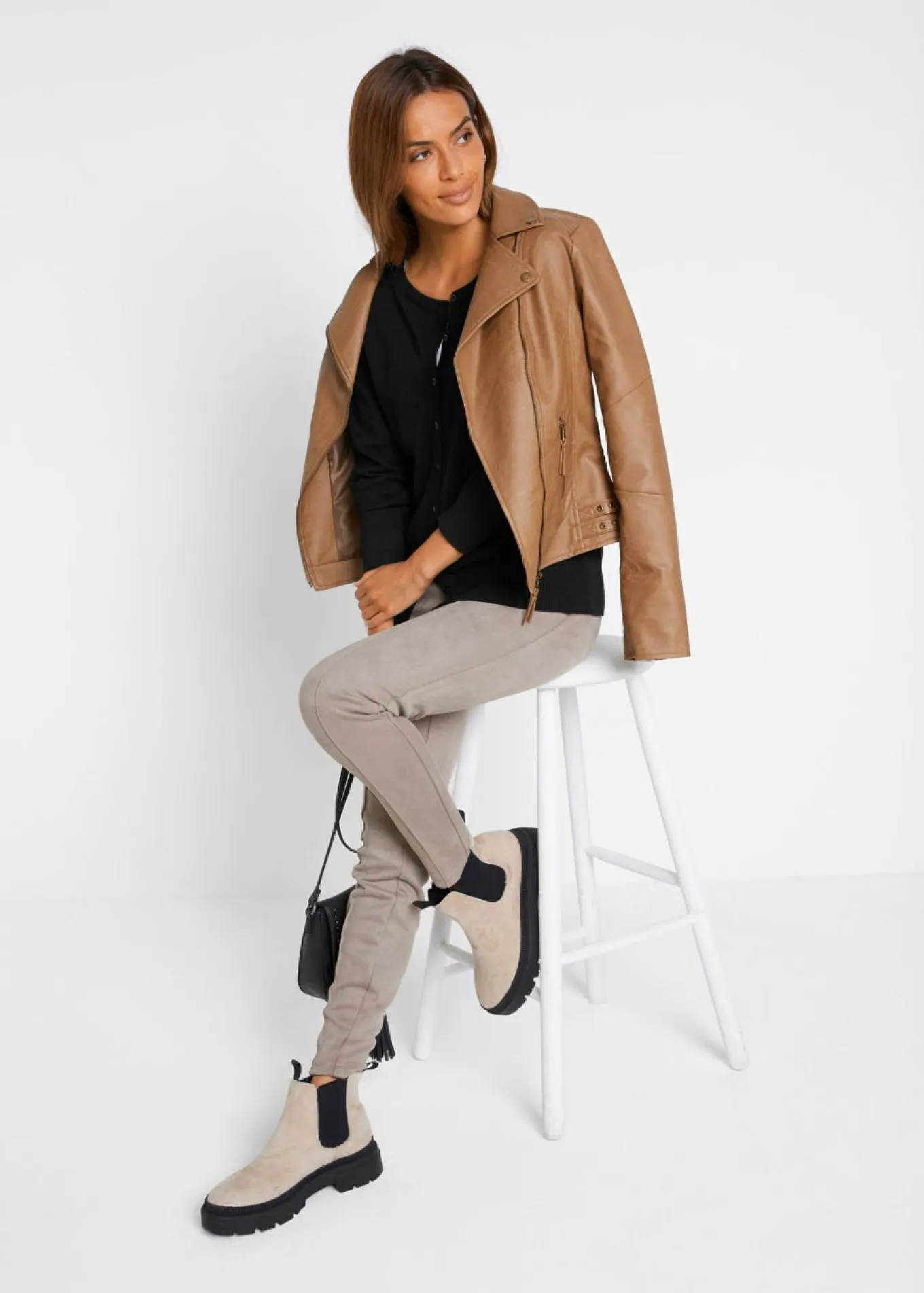 Chaqueta de punto fino con algodón reciclado