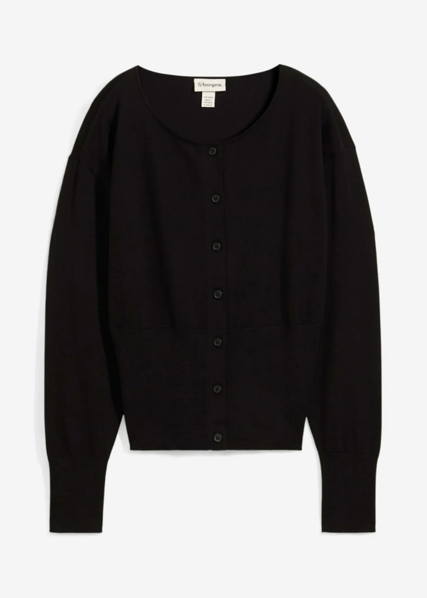 Chaqueta de punto fino con cuello redondo