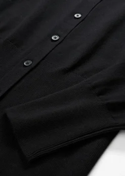 Chaqueta de punto fino con cuello redondo