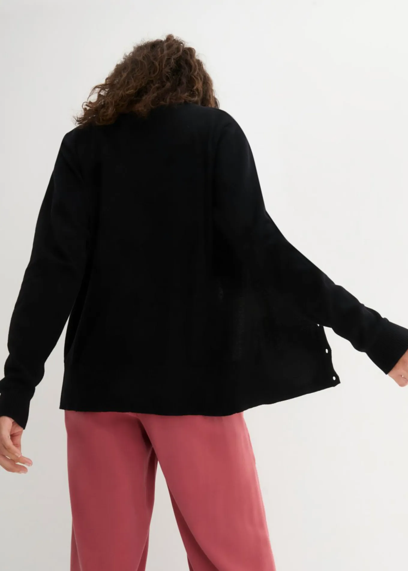Chaqueta de punto fino con botones