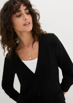 Chaqueta de punto fino con botones