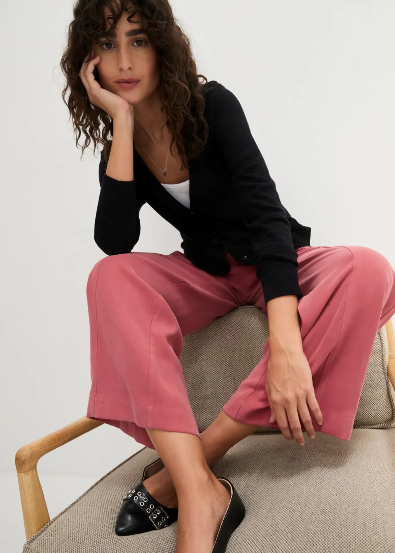 Chaqueta de punto fino con botones