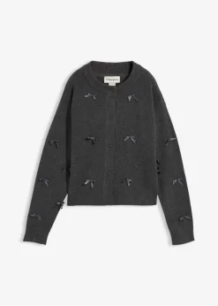 Chaqueta de punto fino con lazos