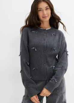 Chaqueta de punto fino con lazos