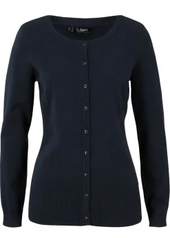 Chaqueta de punto fino con algodón reciclado