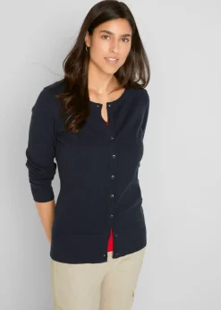 Chaqueta de punto fino con algodón reciclado