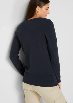 Chaqueta de punto fino con algodón reciclado