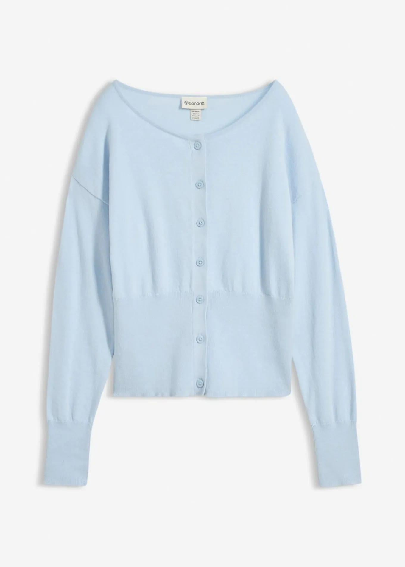 Chaqueta de punto fino con cuello redondo