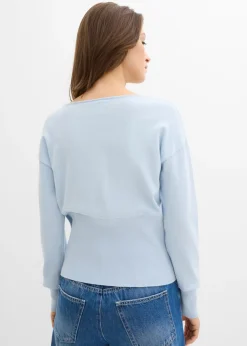 Chaqueta de punto fino con cuello redondo
