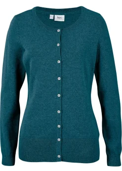 Chaqueta de punto fino con algodón reciclado