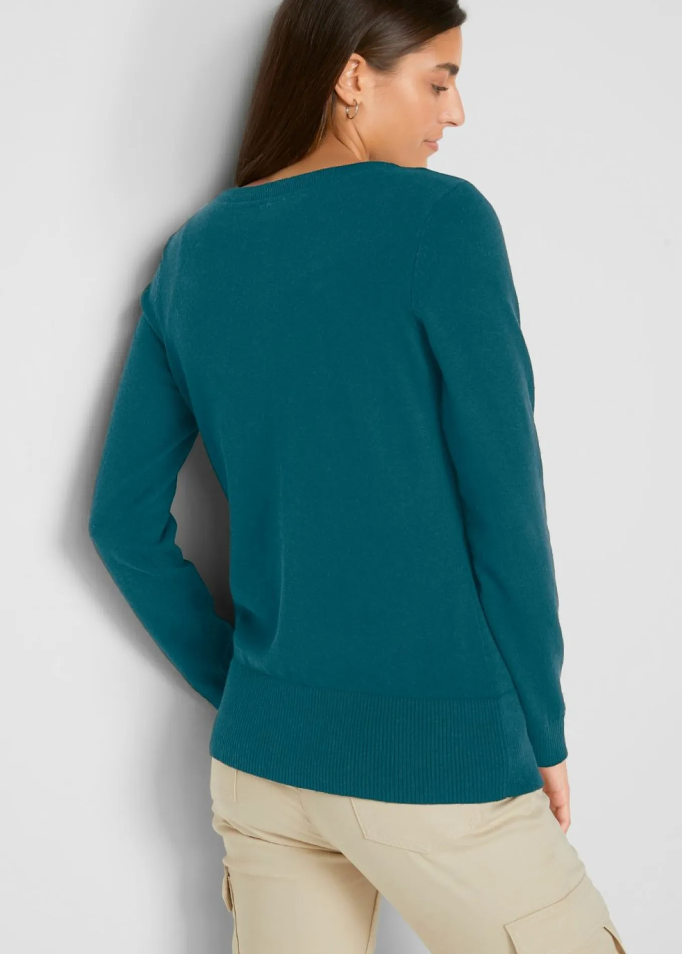 Chaqueta de punto fino con algodón reciclado