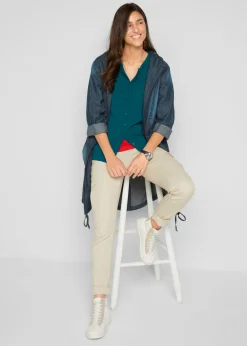 Chaqueta de punto fino con algodón reciclado