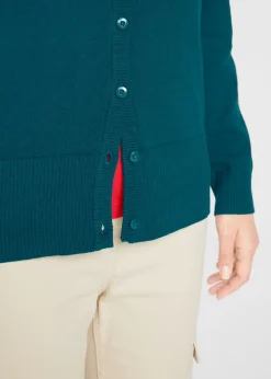Chaqueta de punto fino con algodón reciclado