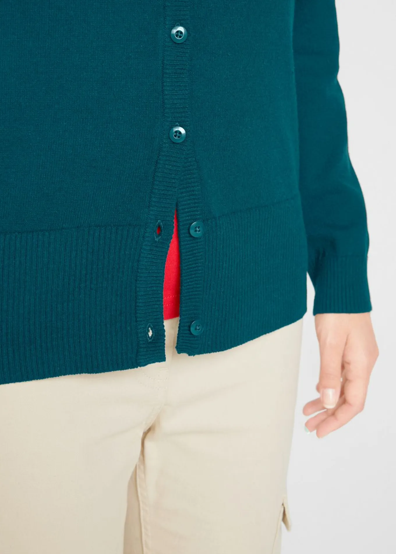Chaqueta de punto fino con algodón reciclado