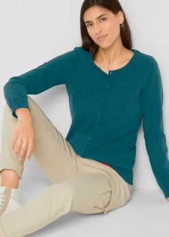 Chaqueta de punto fino con algodón reciclado