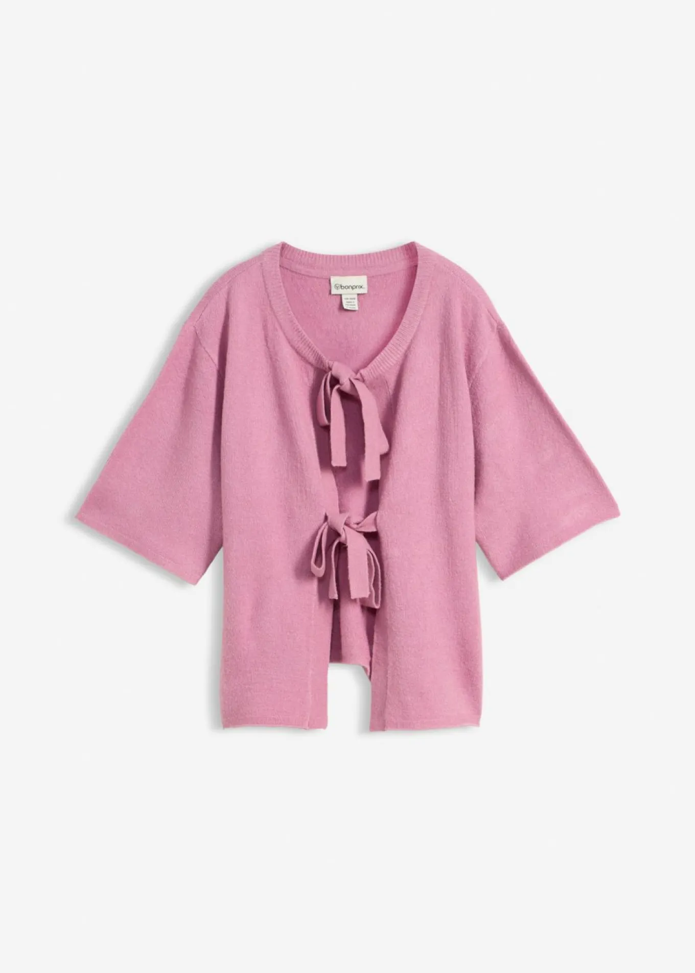 Chaqueta de punto fino con lazo