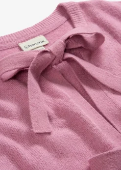 Chaqueta de punto fino con lazo
