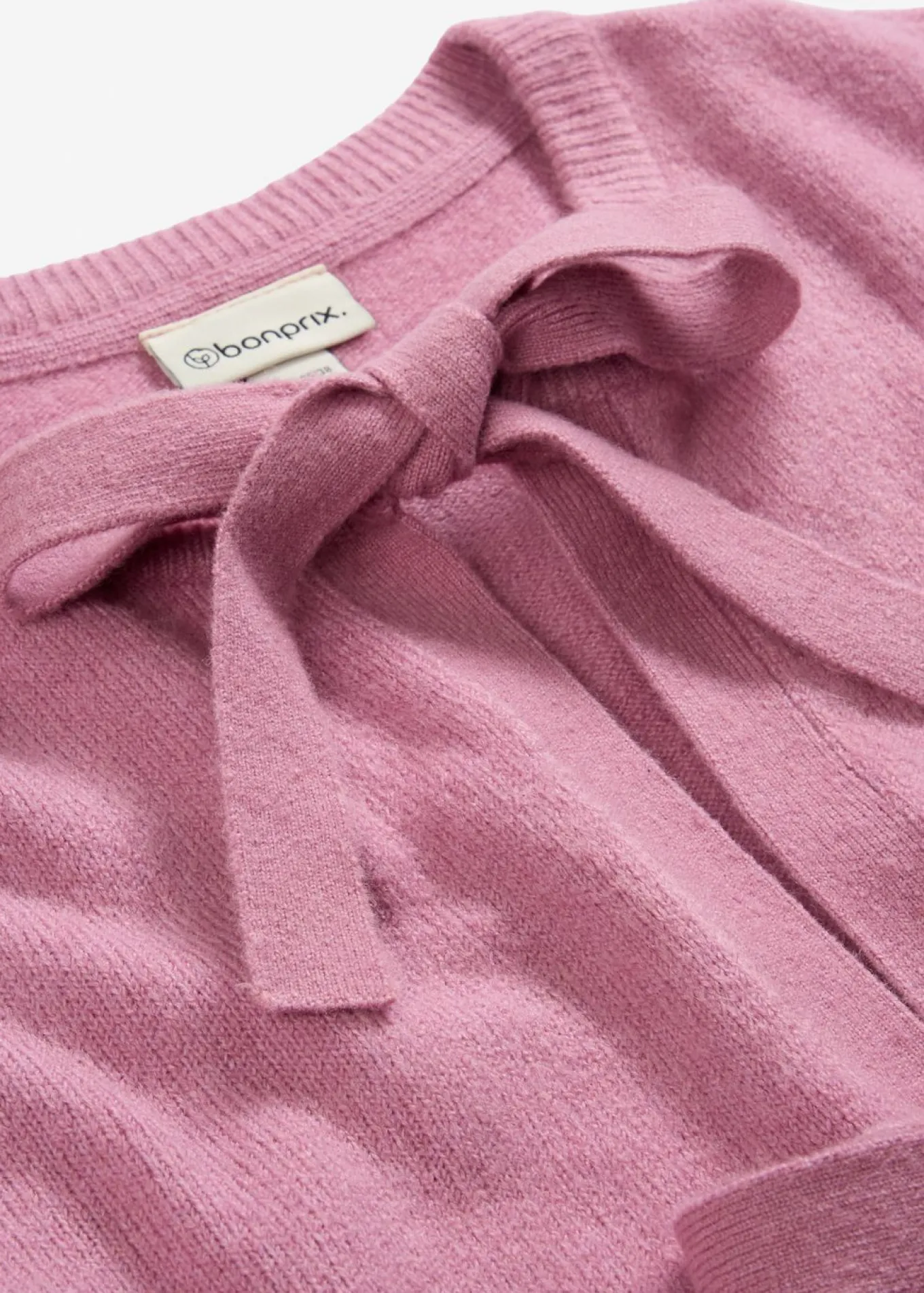 Chaqueta de punto fino con lazo