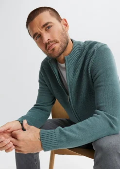 Chaqueta de punto fino de algodón puro
