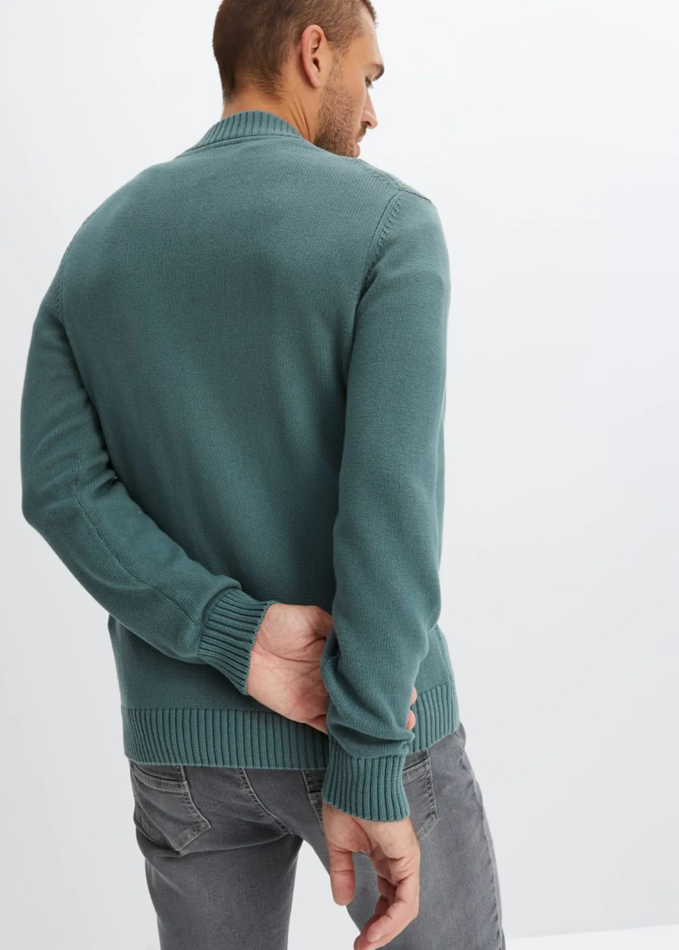 Chaqueta de punto fino de algodón puro