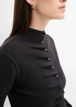 Chaqueta de punto fino de mezcla de viscosa suave