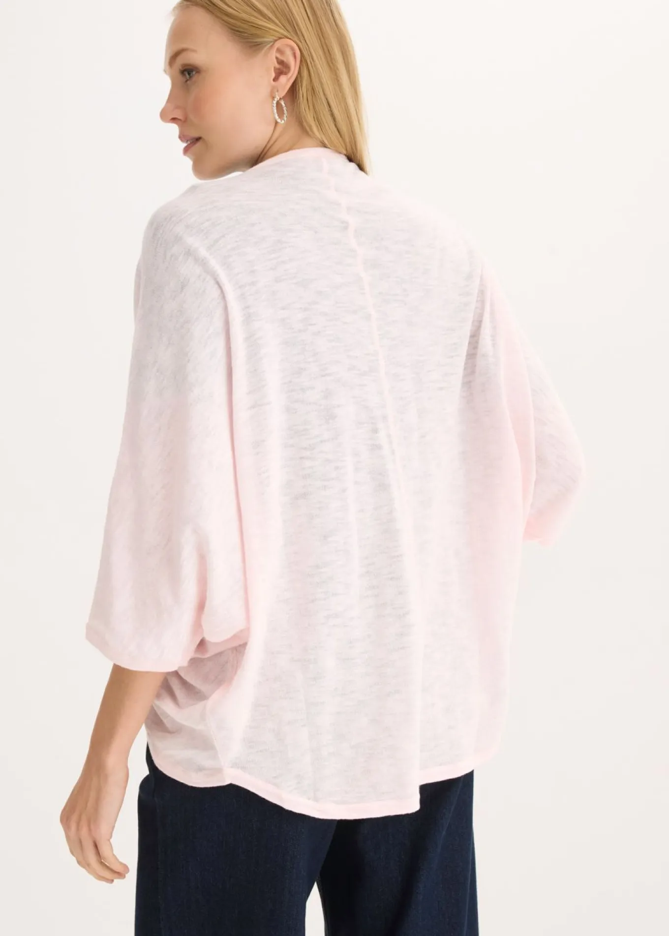 Chaqueta de punto fino de algodón puro