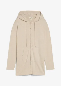 Chaqueta de punto fino de mezcla de viscosa con aspecto de punto