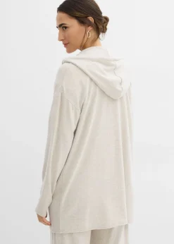 Chaqueta de punto fino de mezcla de viscosa con aspecto de punto