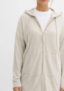 Chaqueta de punto fino de mezcla de viscosa con aspecto de punto