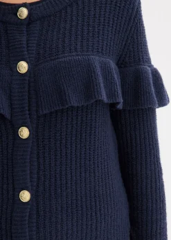 Chaqueta de punto fino de mezcla de algodón