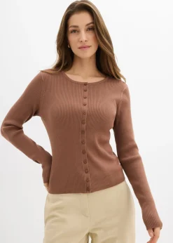 Chaqueta de punto fino de mezcla de viscosa suave