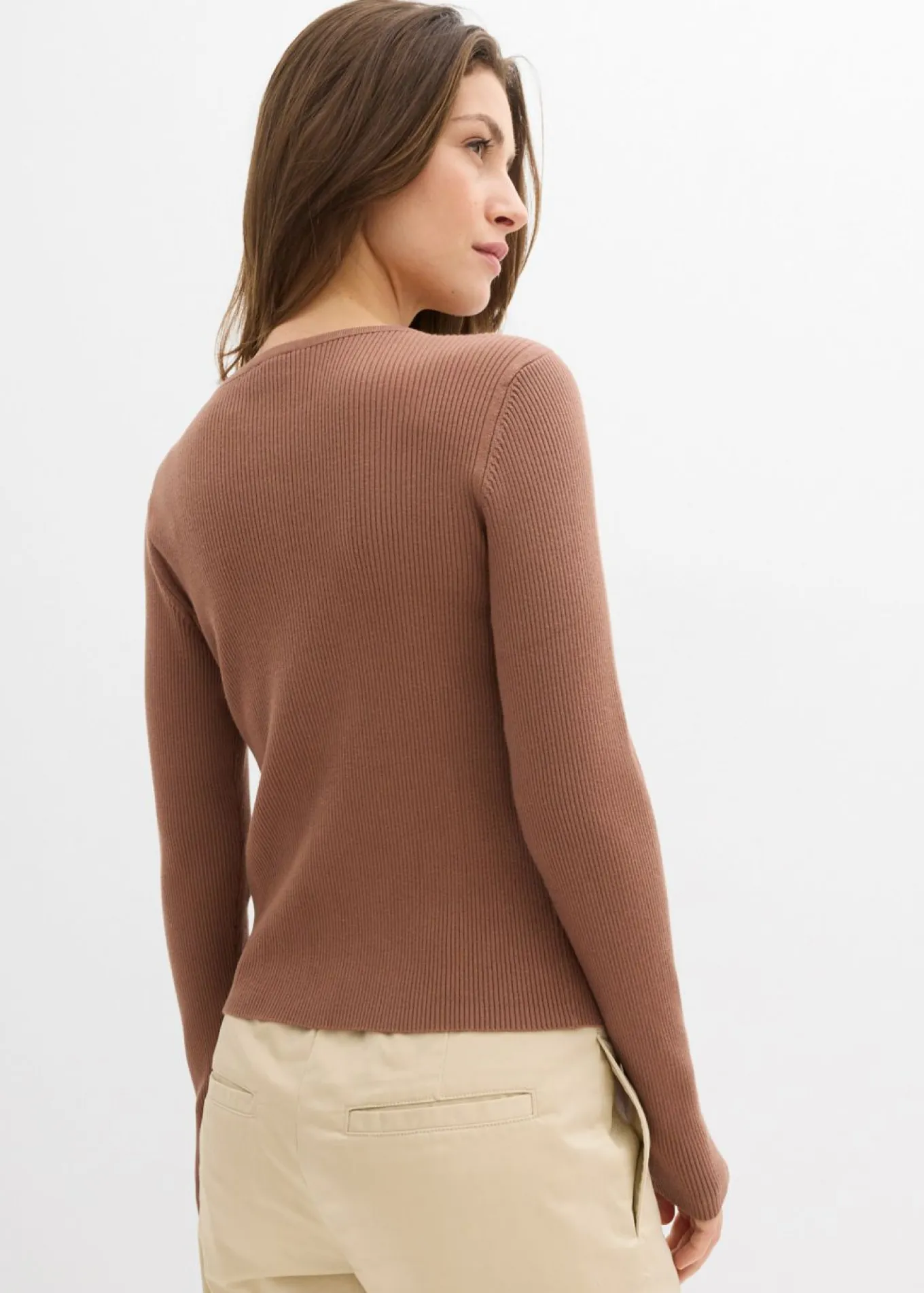 Chaqueta de punto fino de mezcla de viscosa suave