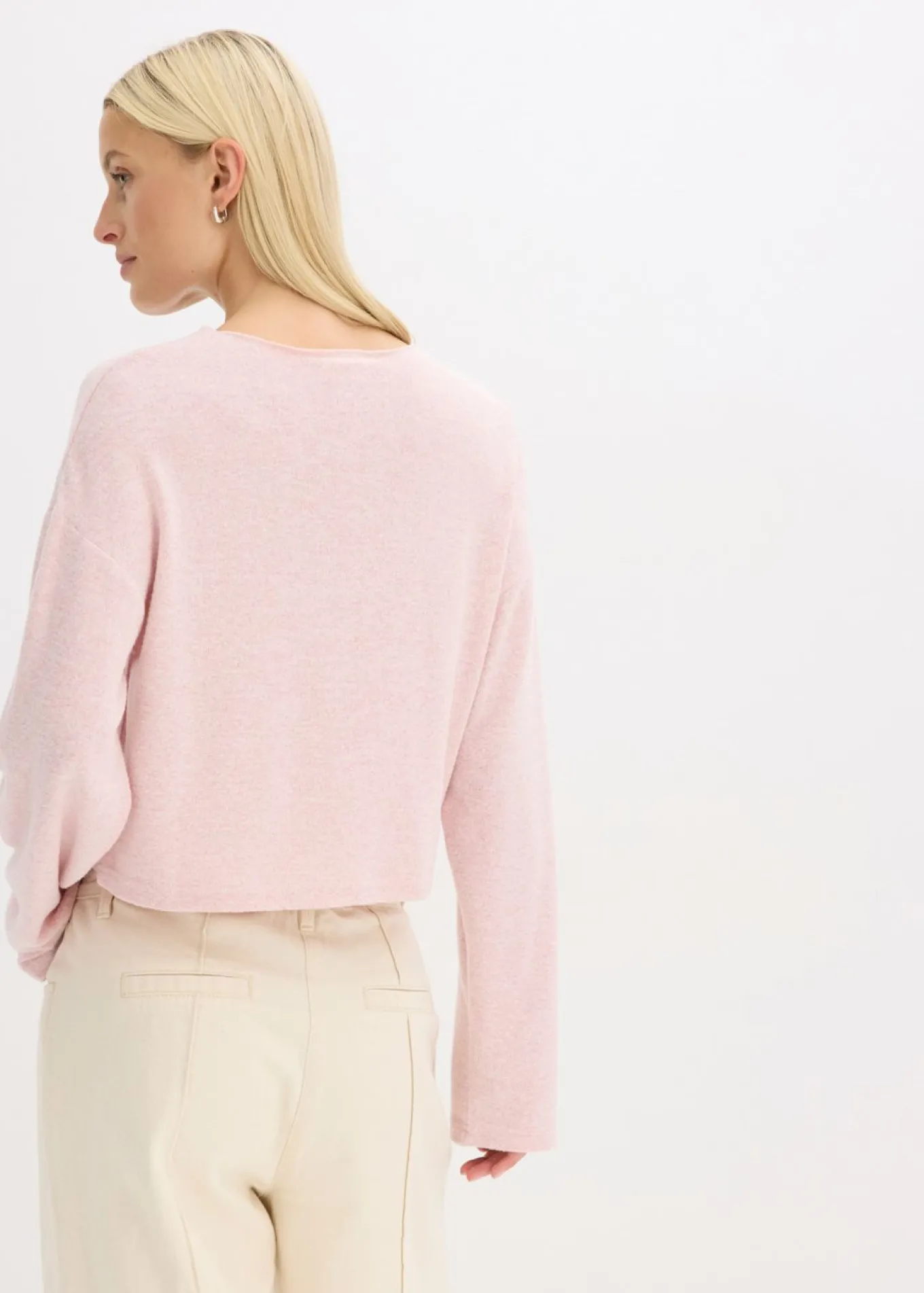 Chaqueta de punto fino de canalé