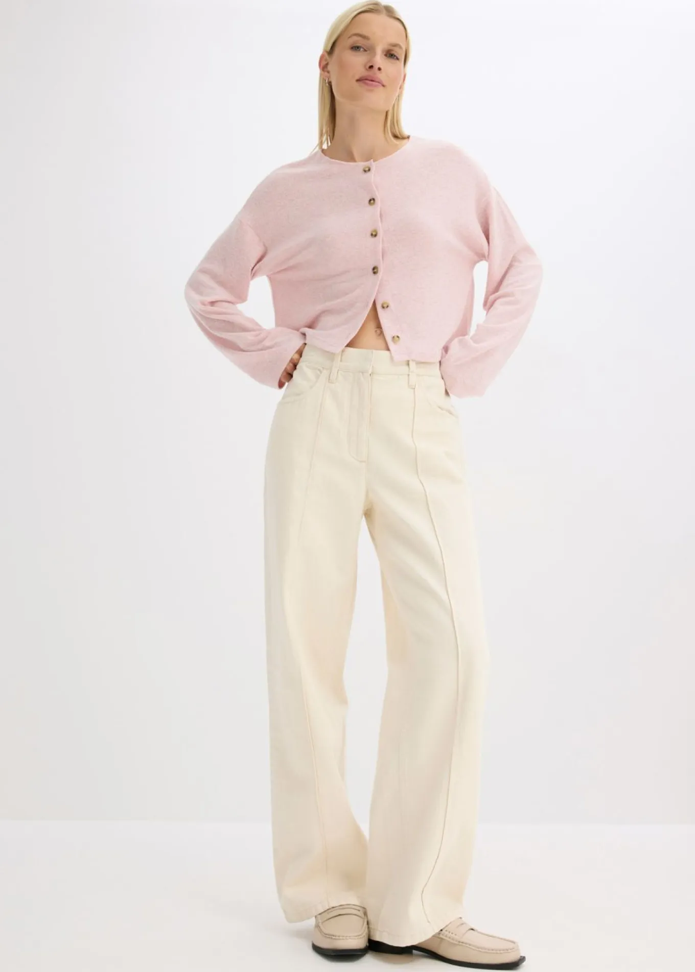 Chaqueta de punto fino de canalé