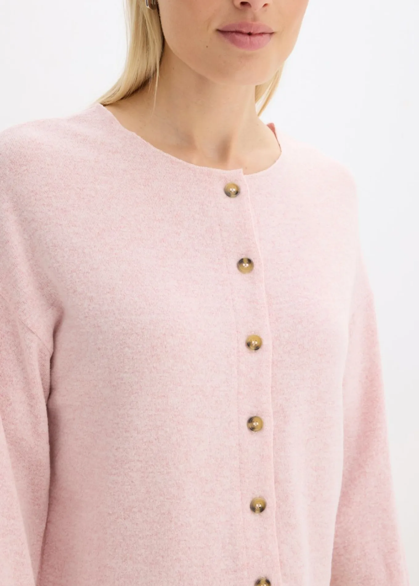 Chaqueta de punto fino de canalé