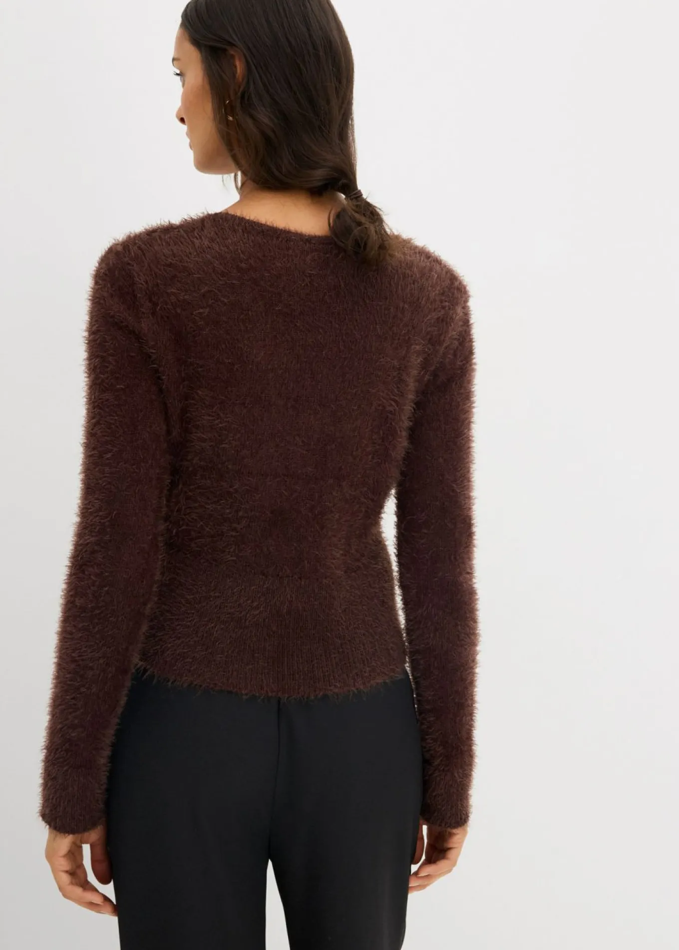 Chaqueta de punto fino de hilo suave