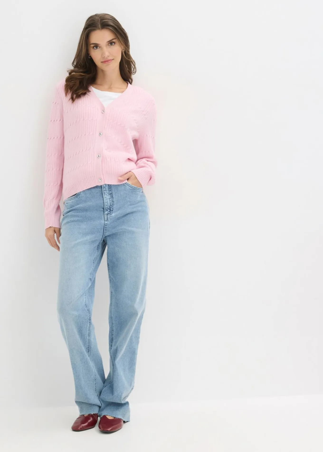 Chaqueta de punto fino de mezcla de viscosa