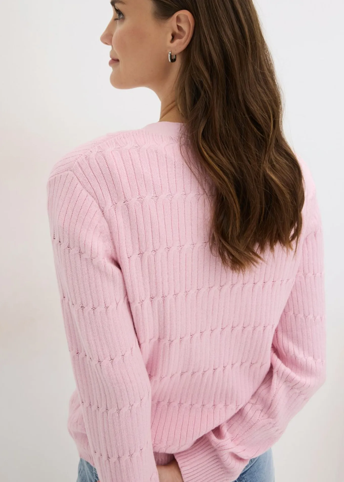 Chaqueta de punto fino de mezcla de viscosa