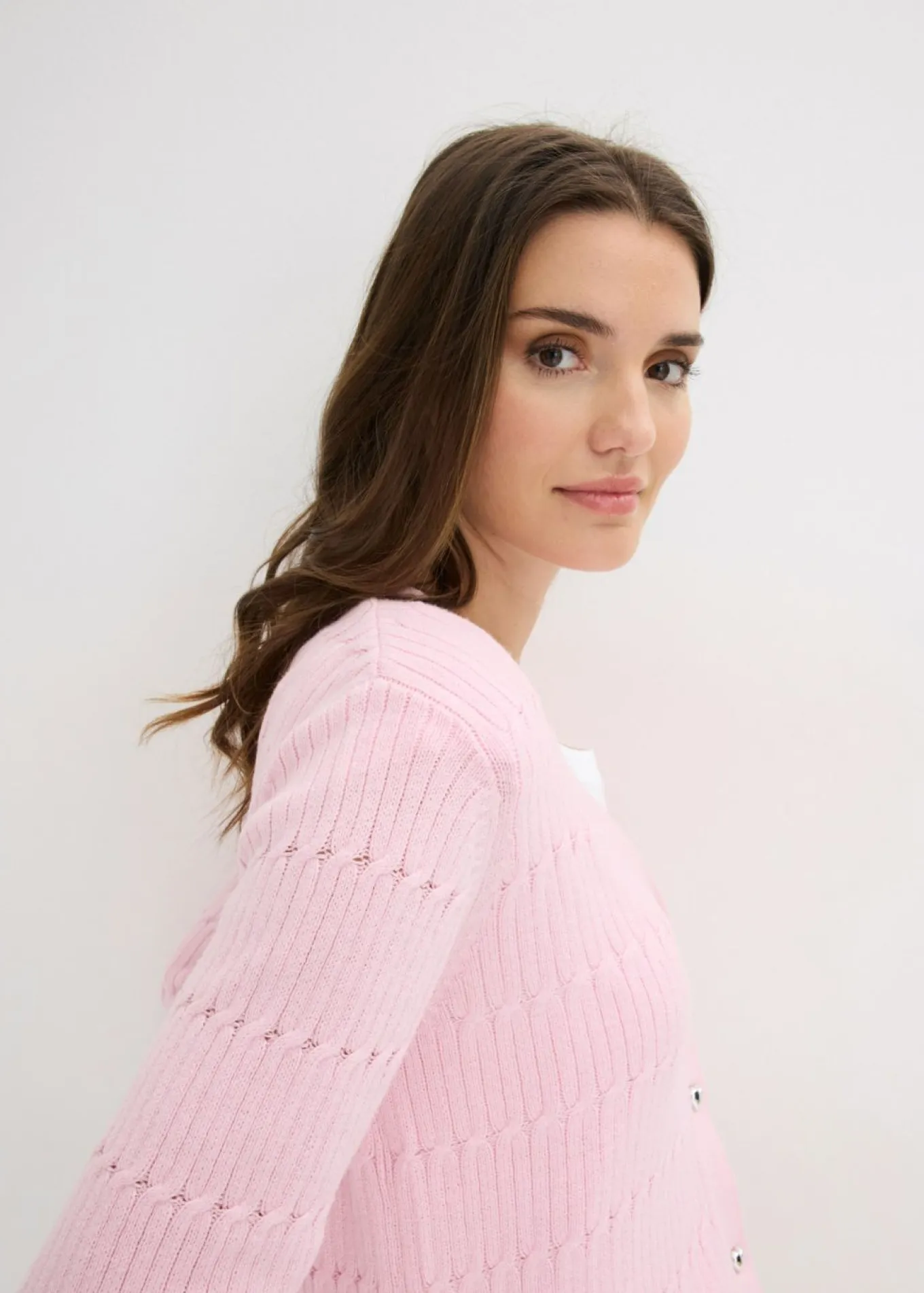 Chaqueta de punto fino de mezcla de viscosa